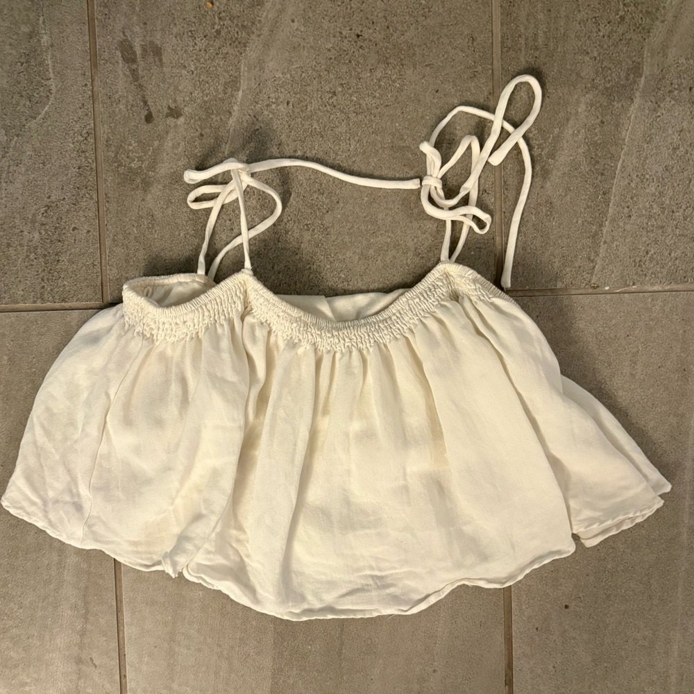 White Tie Crop Top